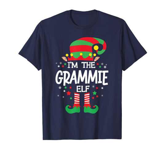 I'm the Grammie Elf Family Group Matching Christmas Pajama T-Shirt