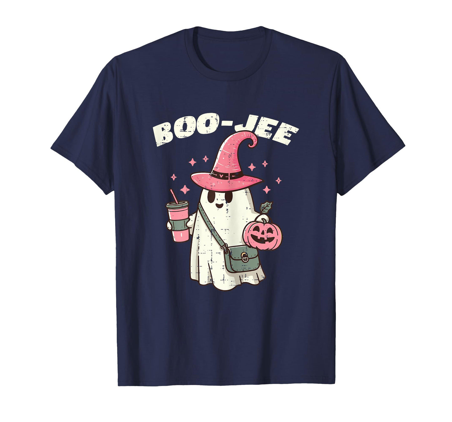 Boo-Jee Ghost Funny Halloween Women Girls Kids Teens T-Shirt