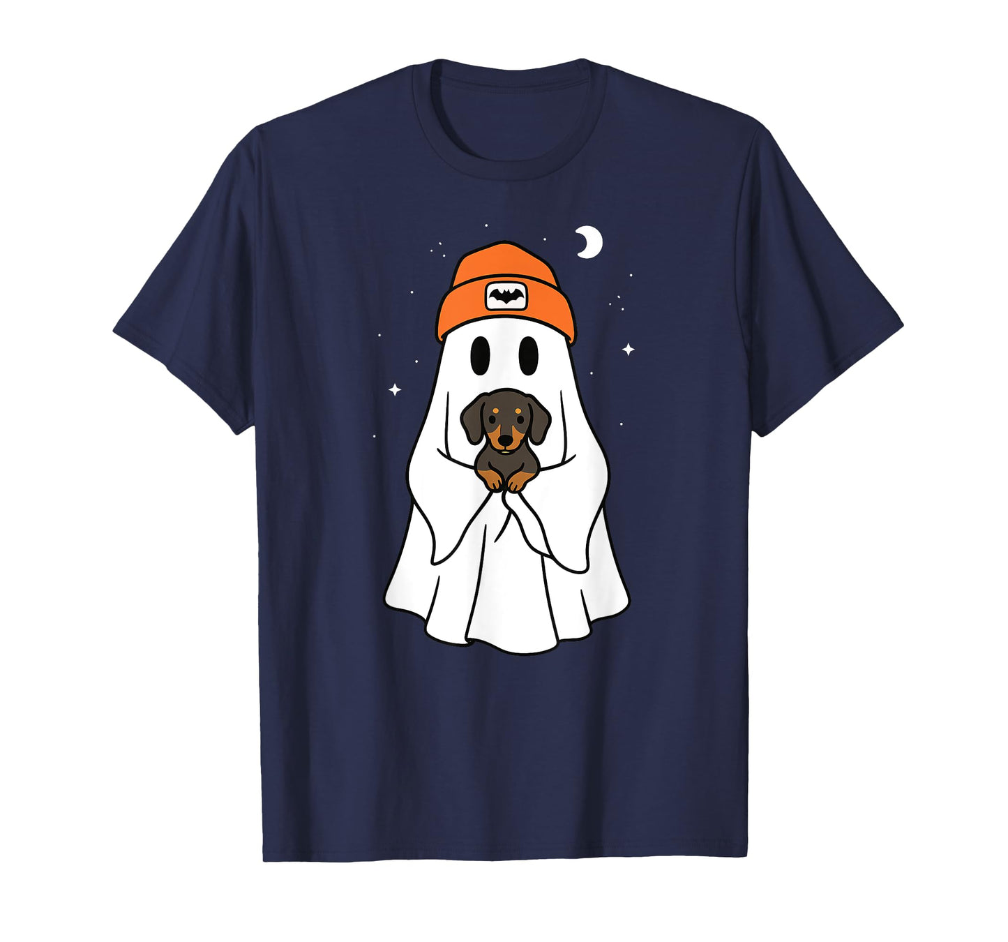 Ghost Dachshund Doxie Animal Lover Halloween Beenie Hat T-Shirt