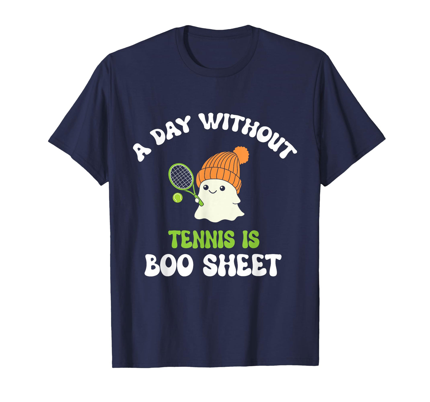 Funny Halloween A Day Without Tennis Is Boo Sheet T-Shirt
