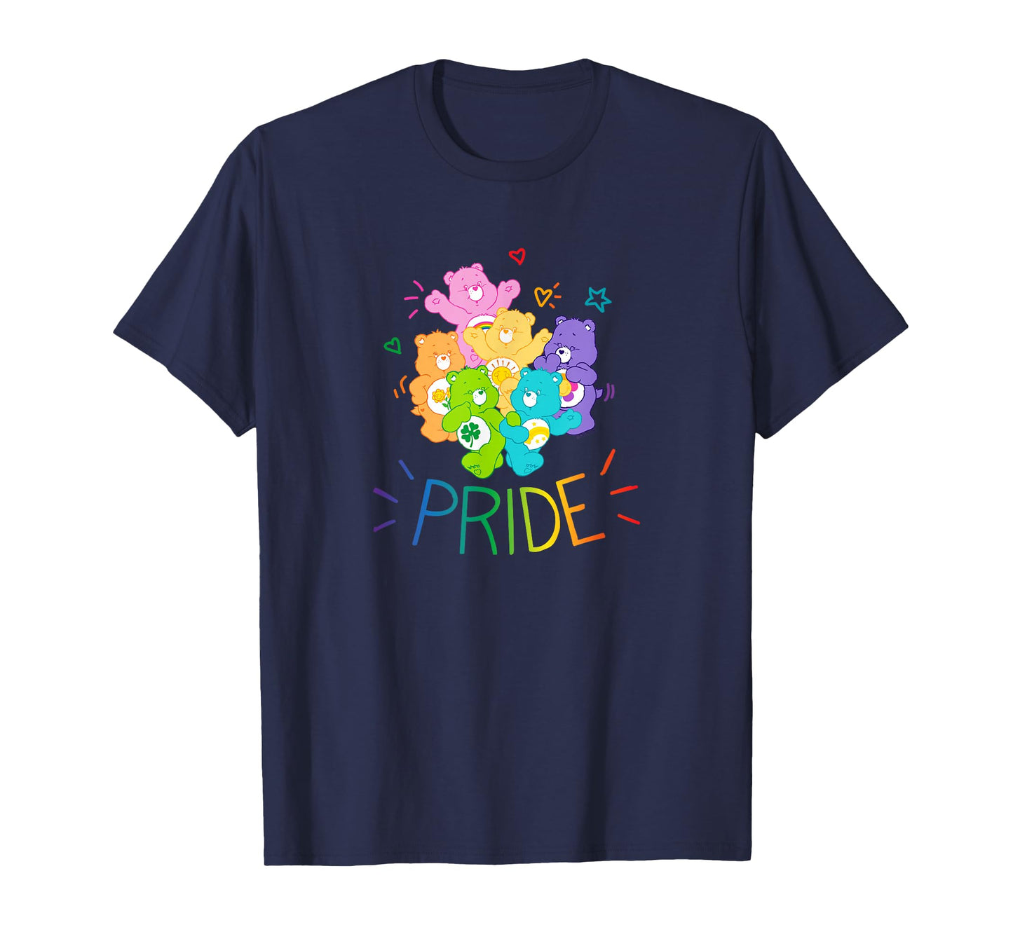 Care Bears Rainbow Pride and Doodles Cute Retro Cartoon T-Shirt