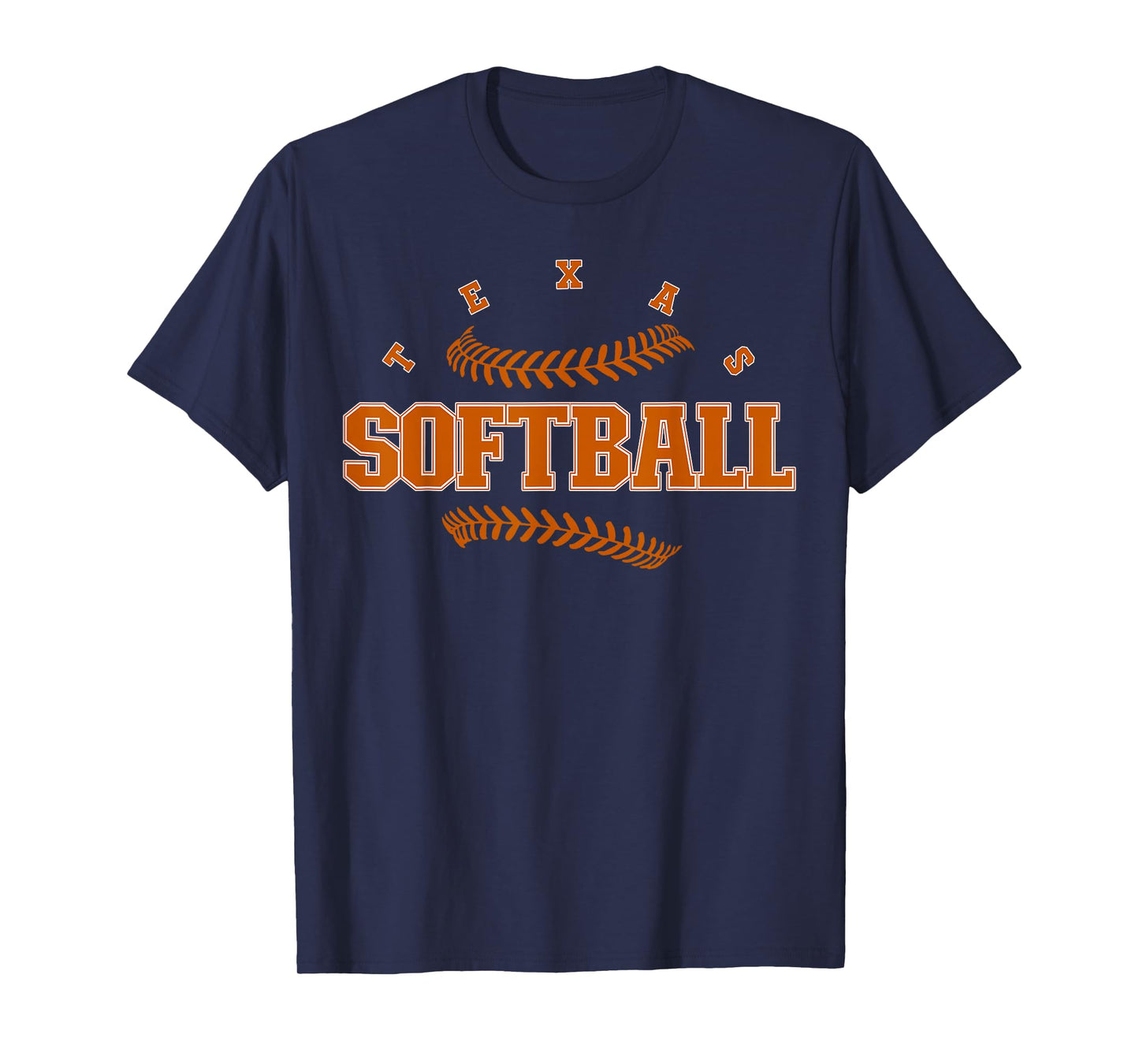Texas Softball Vintage Mens Kids Team Retro Softball Fan T-Shirt
