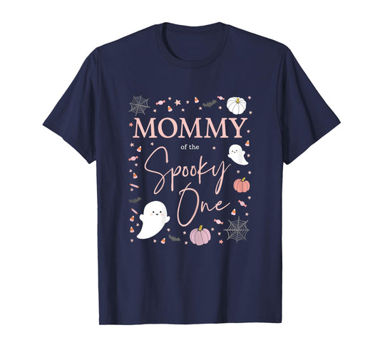 Mommy of the Spooky One Girl First Birthday Pink Halloween T-Shirt