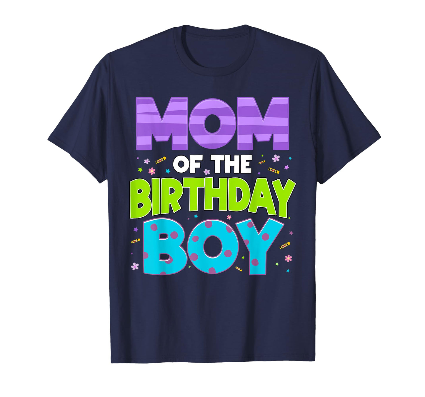 Mom of The Birthday Boy Funny Monster Birthday Boy Family T-Shirt