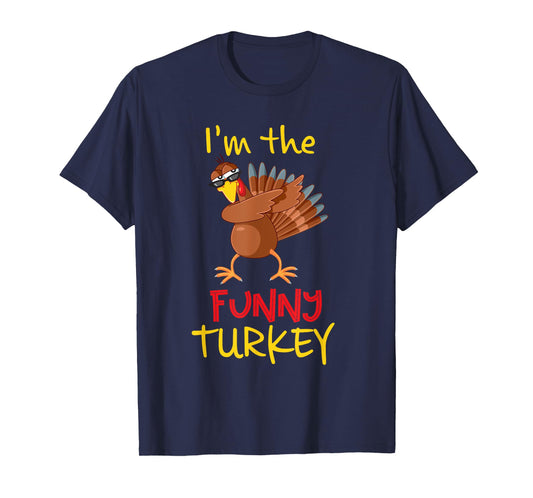 Funny Turkey Matching Family Group Thanksgiving Party T-Shirt