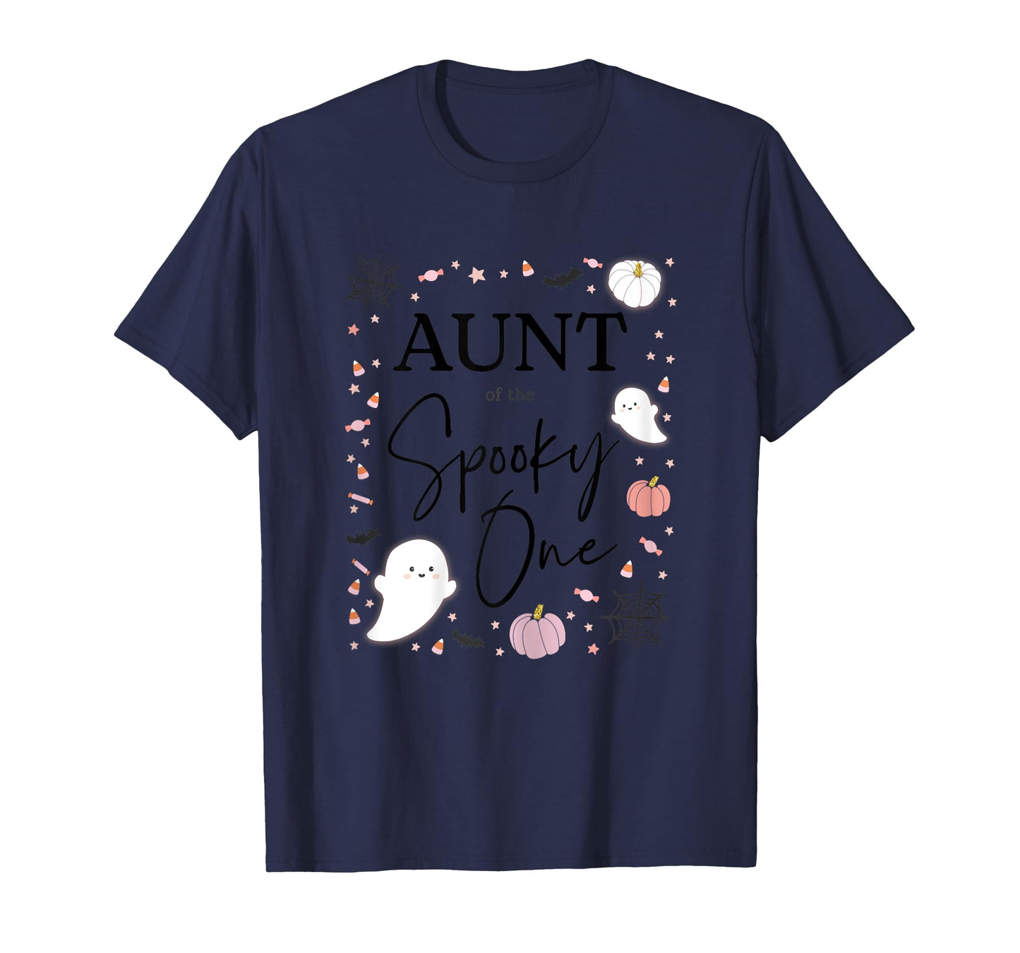 Aunt of the Spooky One Girl First Birthday Pink Halloween T-Shirt