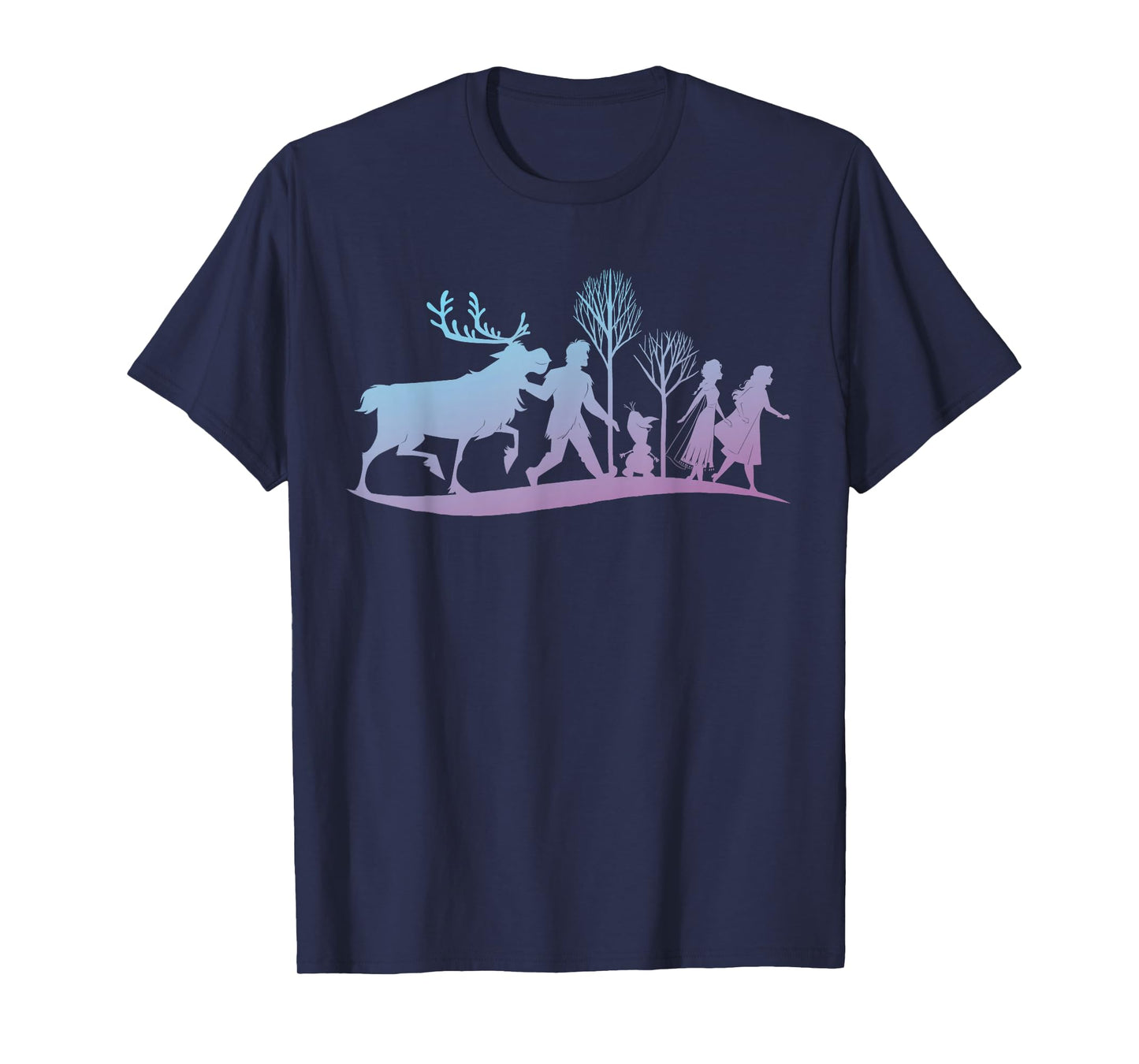 Disney Frozen 2 Characters Gradient Silhouette T-Shirt