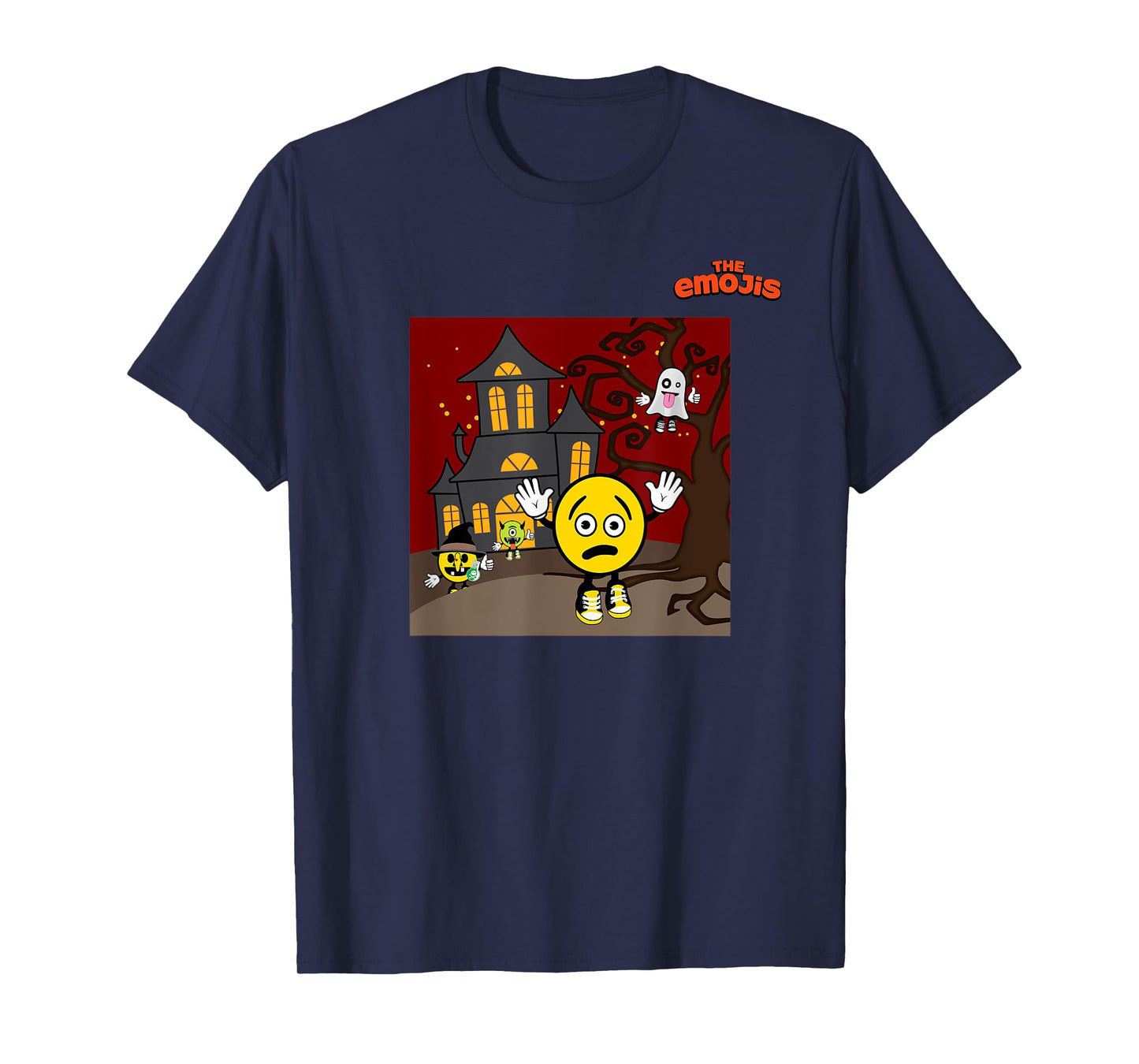 emoji haunted house phantom witch scared face T-Shirt