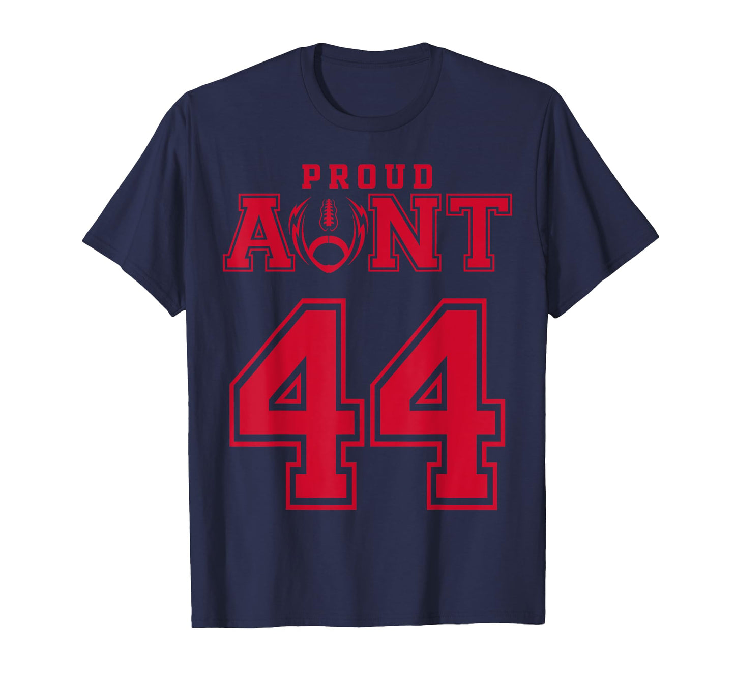 Custom Proud Football Aunt Number 44 R Personalized T-Shirt