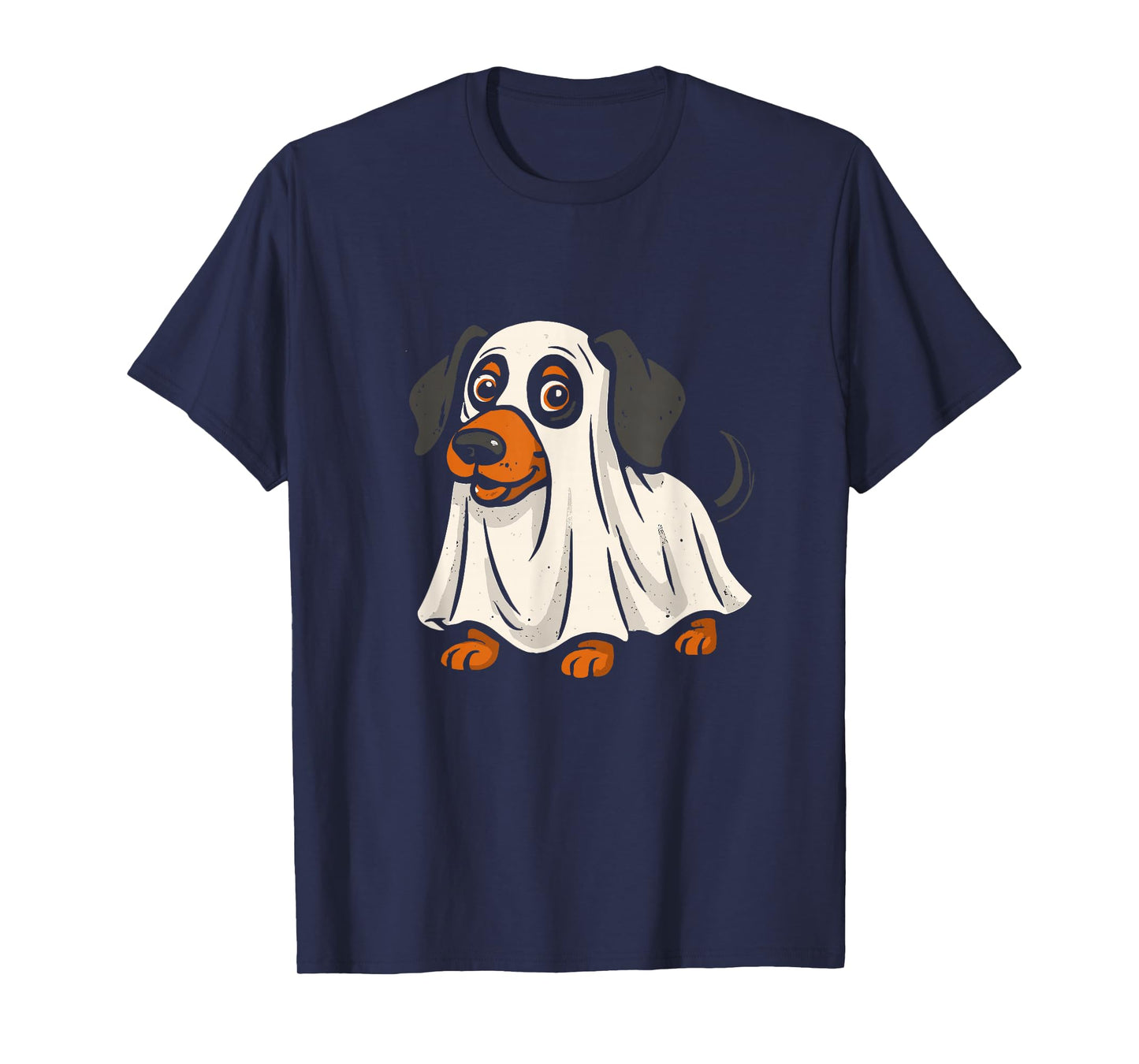 Cute Ghost Dog Halloween Dachshund T-Shirt