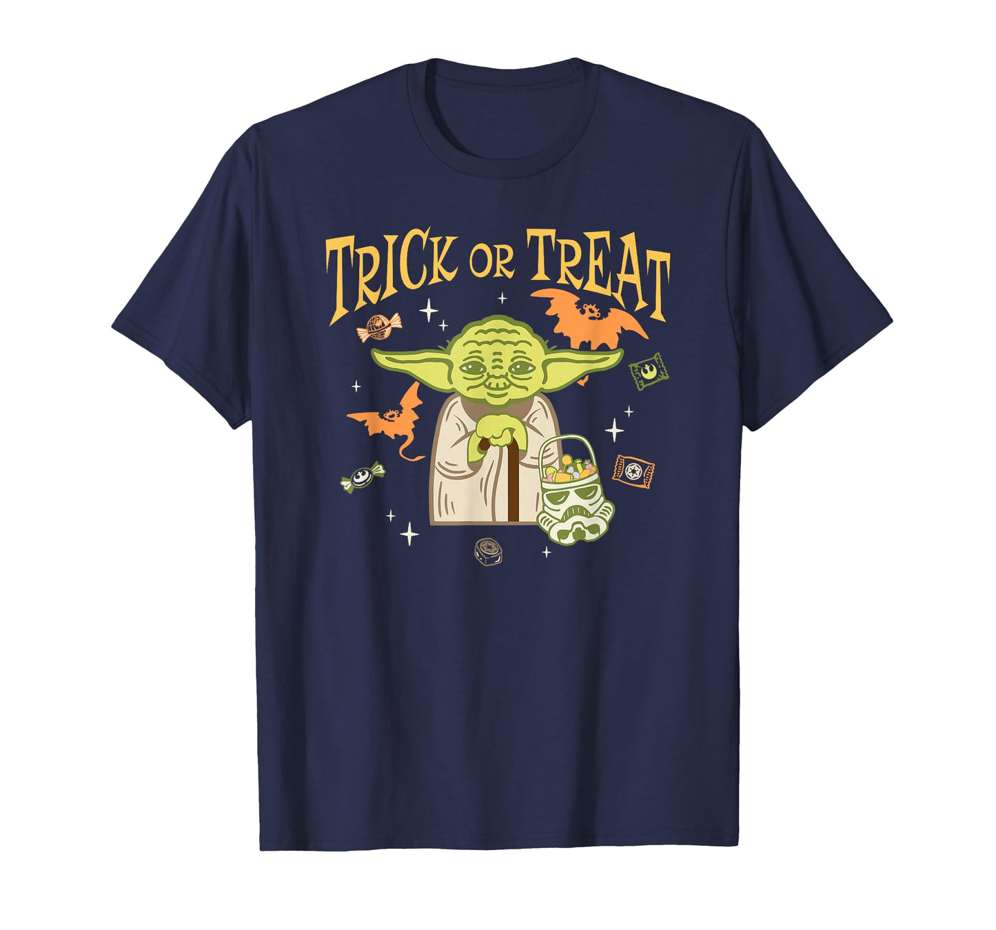 Star Wars Halloween Yoda Trick Or Treat Bucket candy T-Shirt