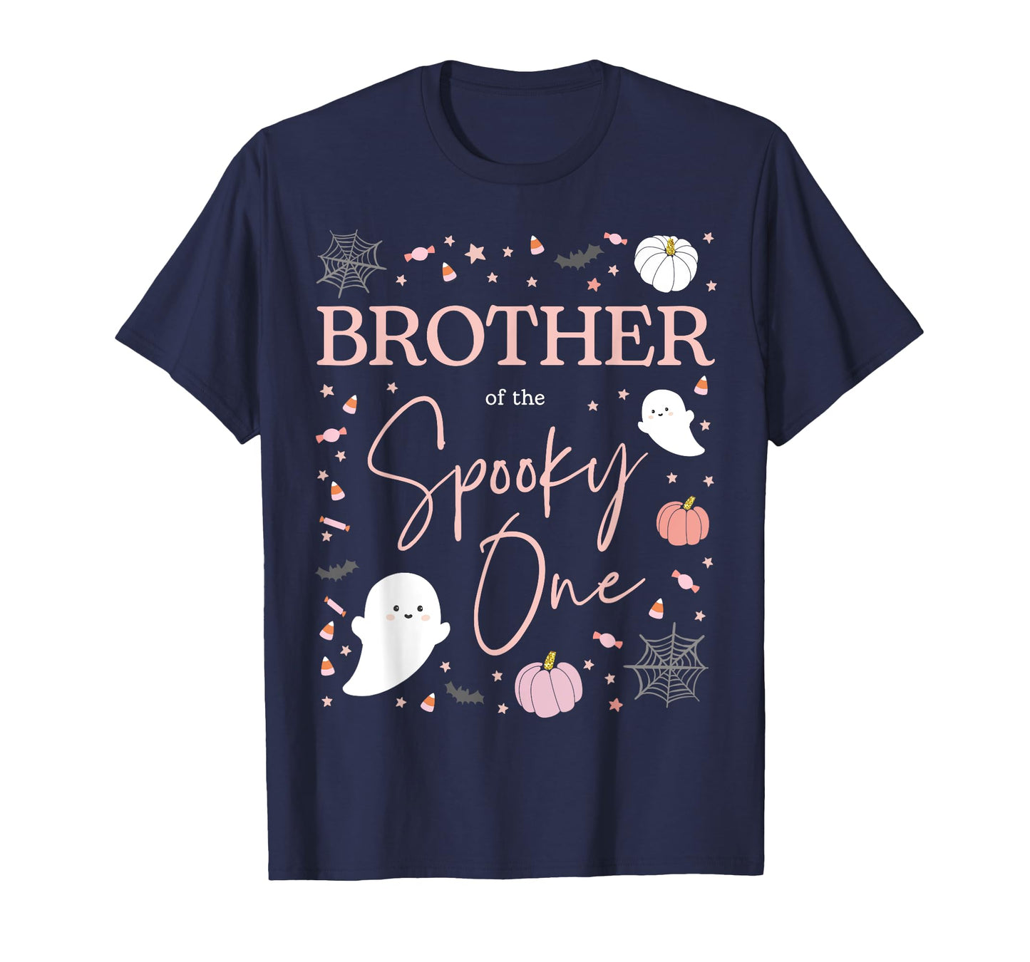 Brother of the Spooky One Girl First Birthday Pink Halloween T-Shirt