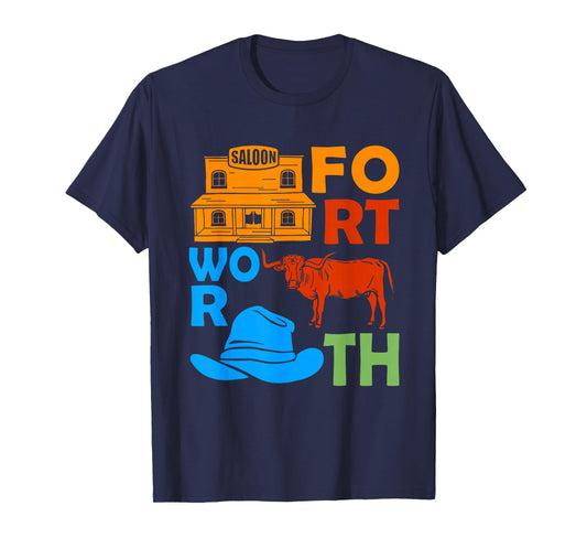 Fort Worth Texas Souvenir Men Cowboy Forth Worth T-Shirt
