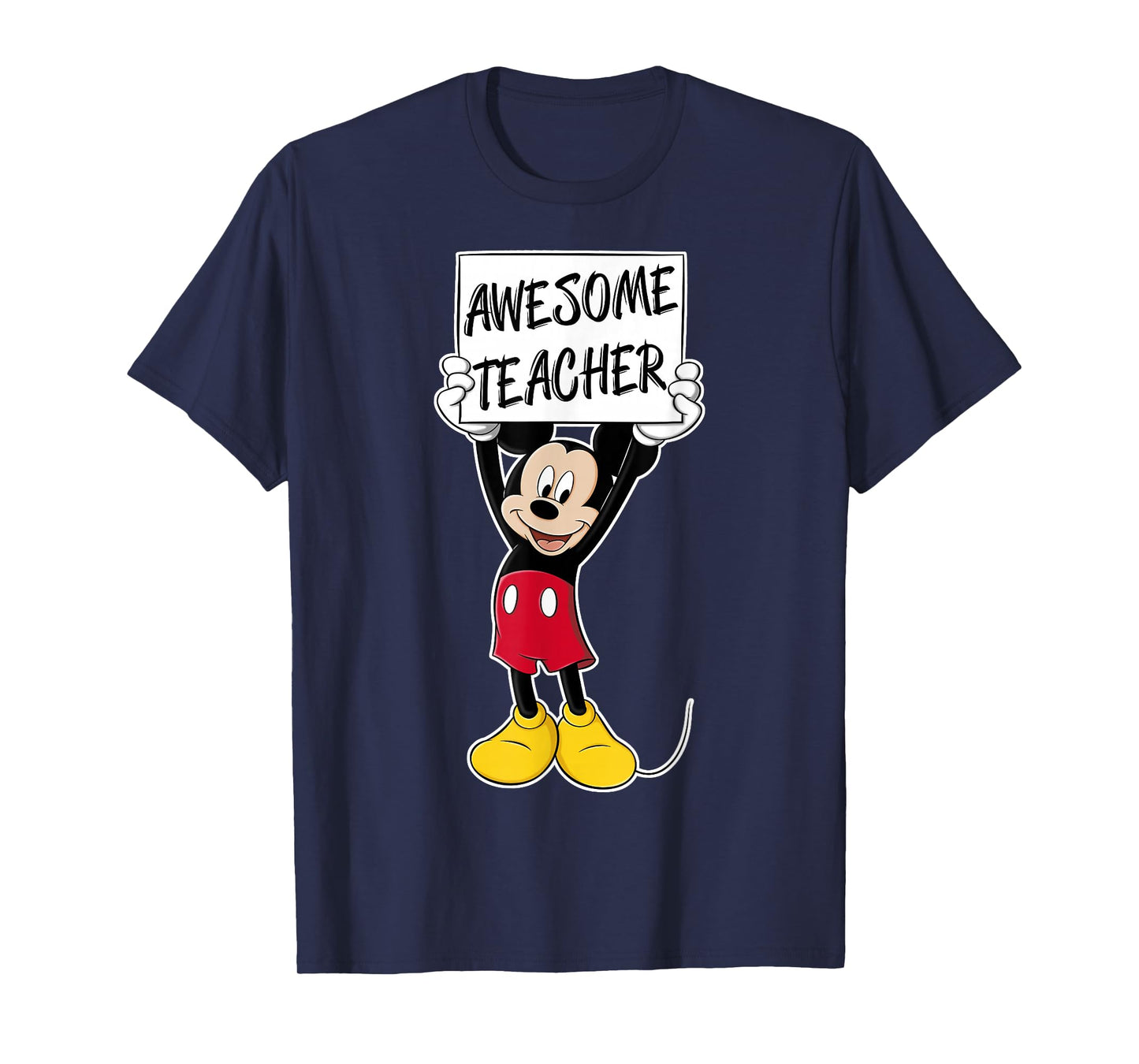 Disney Mickey and Friends Awesome Teacher Vintage Sign T-Shirt