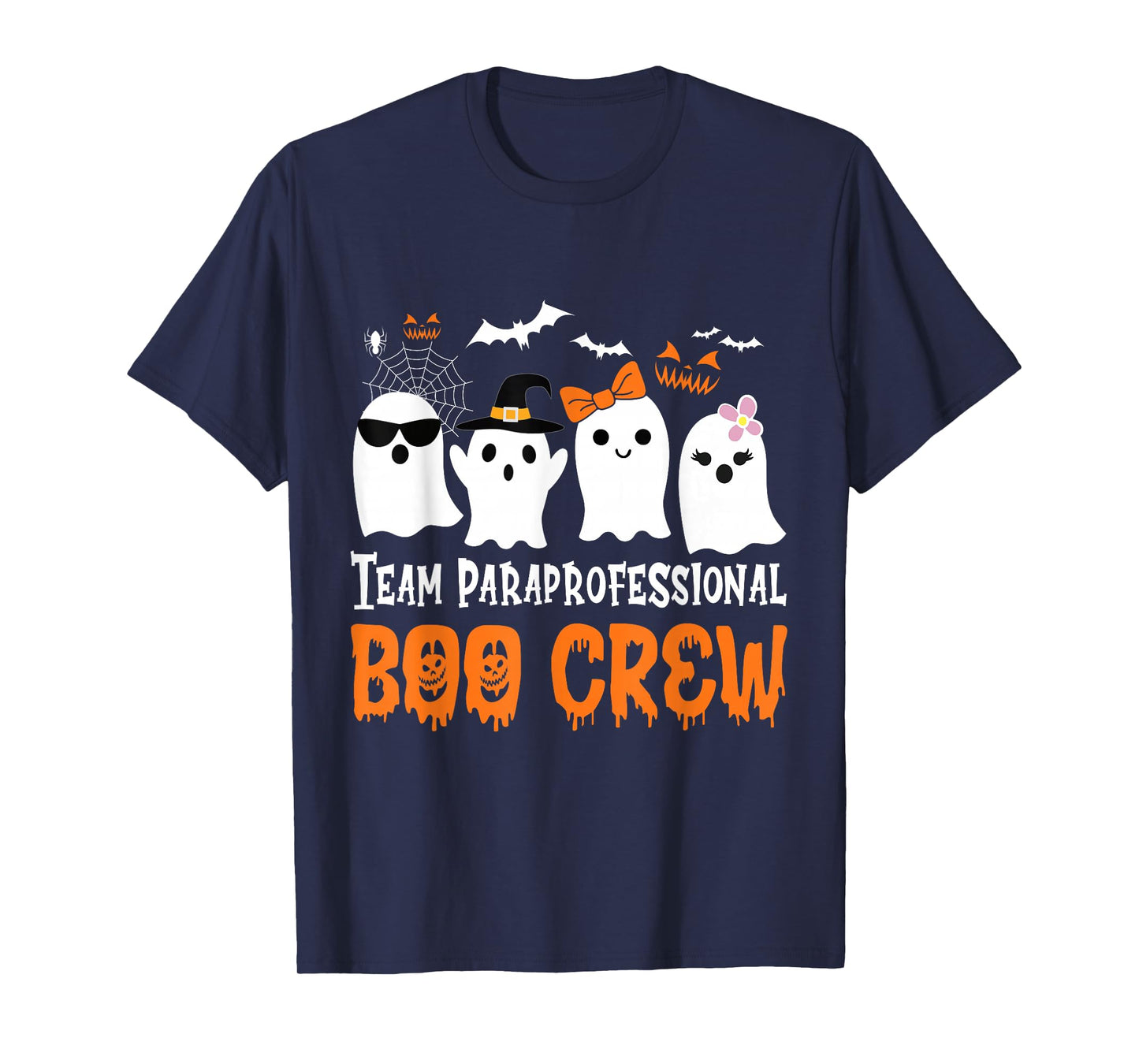 Team Paraprofessional Boo Crew Halloween Ghost T-Shirt