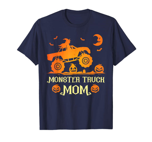 Monster Truck Mom Truck Lovers Pumpkins Halloween Witch T-Shirt