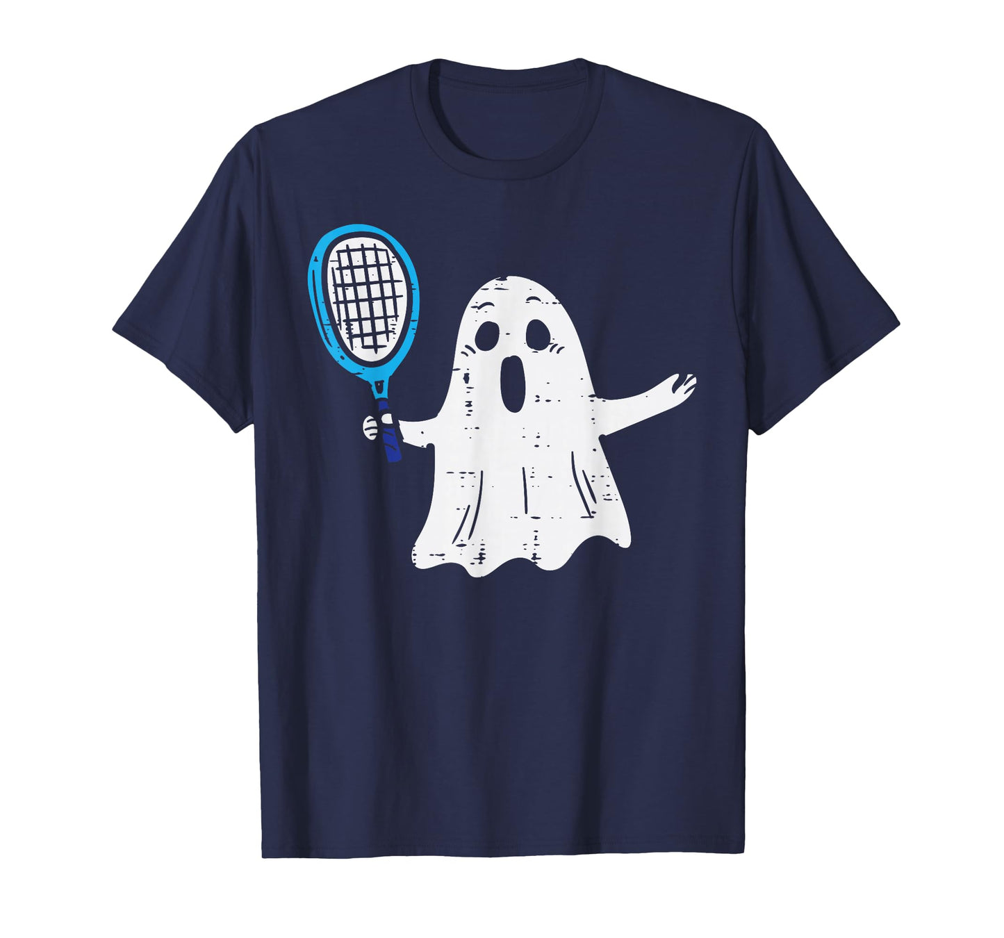 Ghost Playing Tennis Halloween Costume Sports Men Women Kids T-Shirt