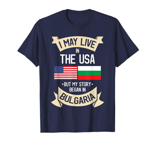 Bulgaria American Flag USA Bulgarian Roots Gifts Women Girls Kids Men T-Shirt