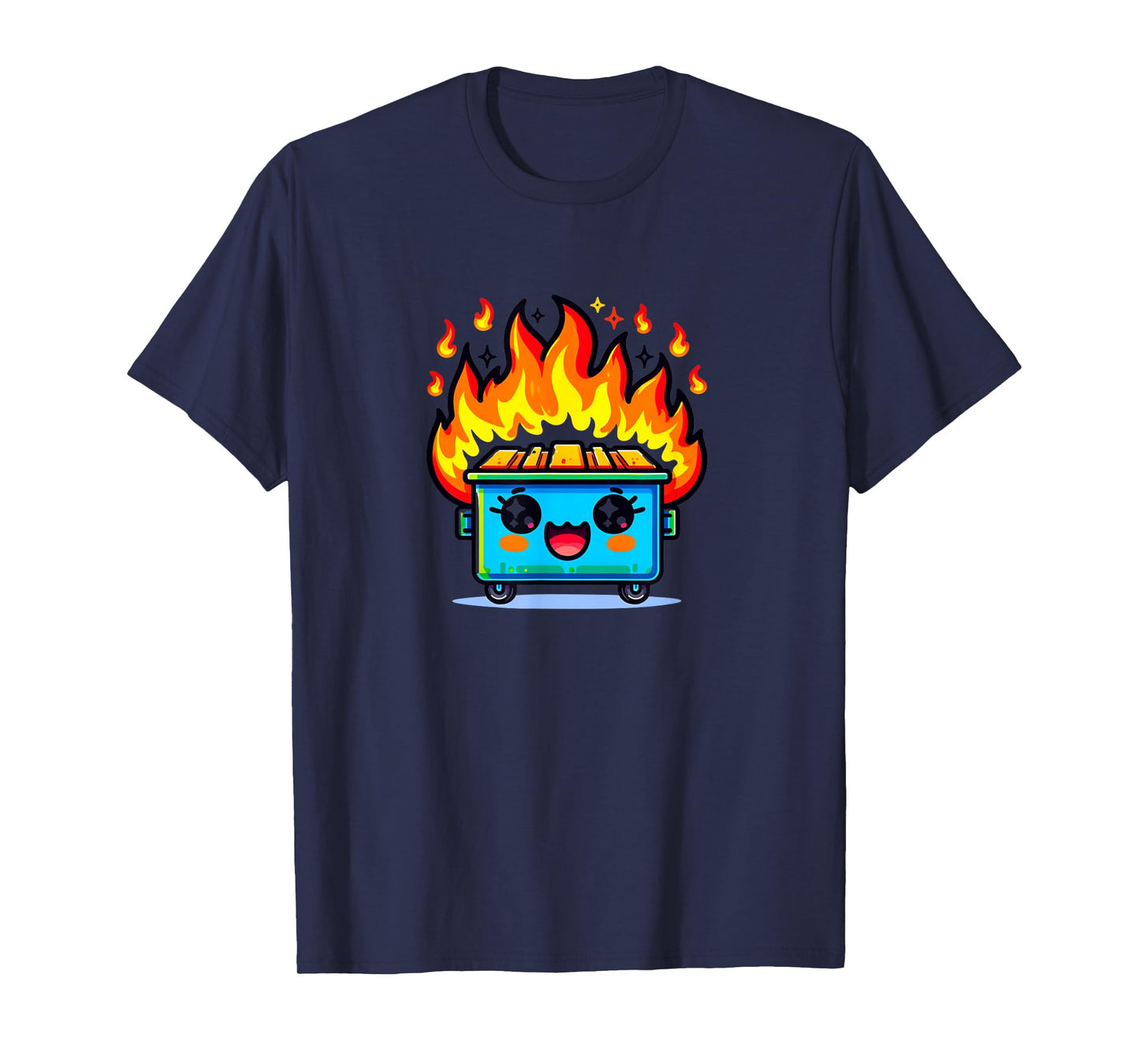 Cute Dumpster Fire Kawaii Kids Boys Girls T-Shirt