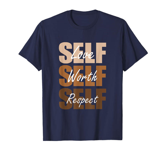 Melanin Brown Self-ish-X3 Brown Color Graphic T-Shirt