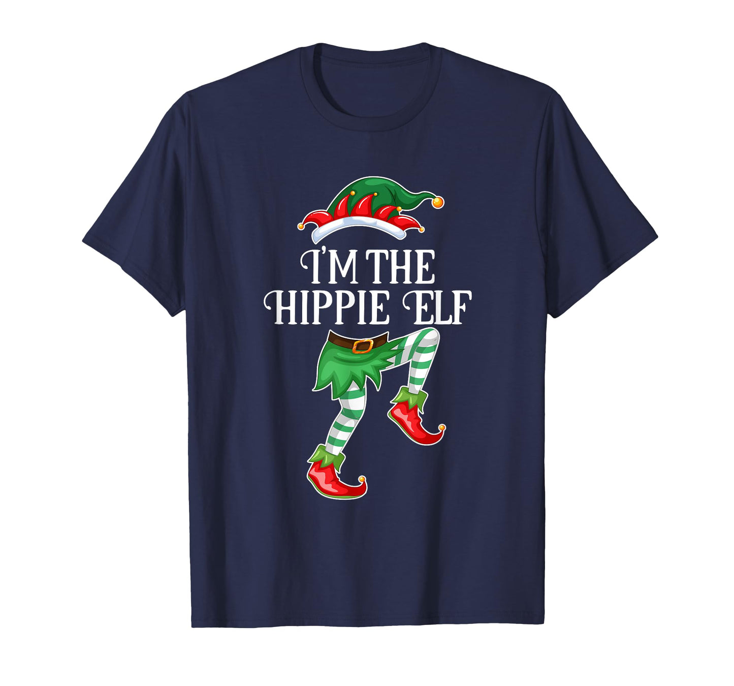 I'm the Hippie Elf Christmas Matching Family Group Gift T-Shirt
