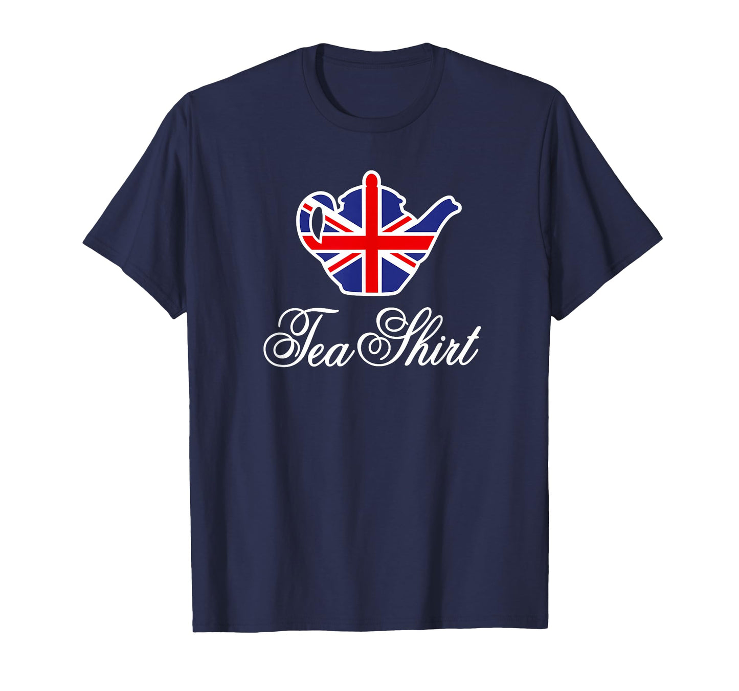 Tea Shirt British Union Jack Flag Teapot Tea Word Play T-Shirt