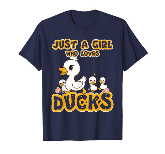 Just A Girl Who Loves Ducks - Duck Family T-Shirt