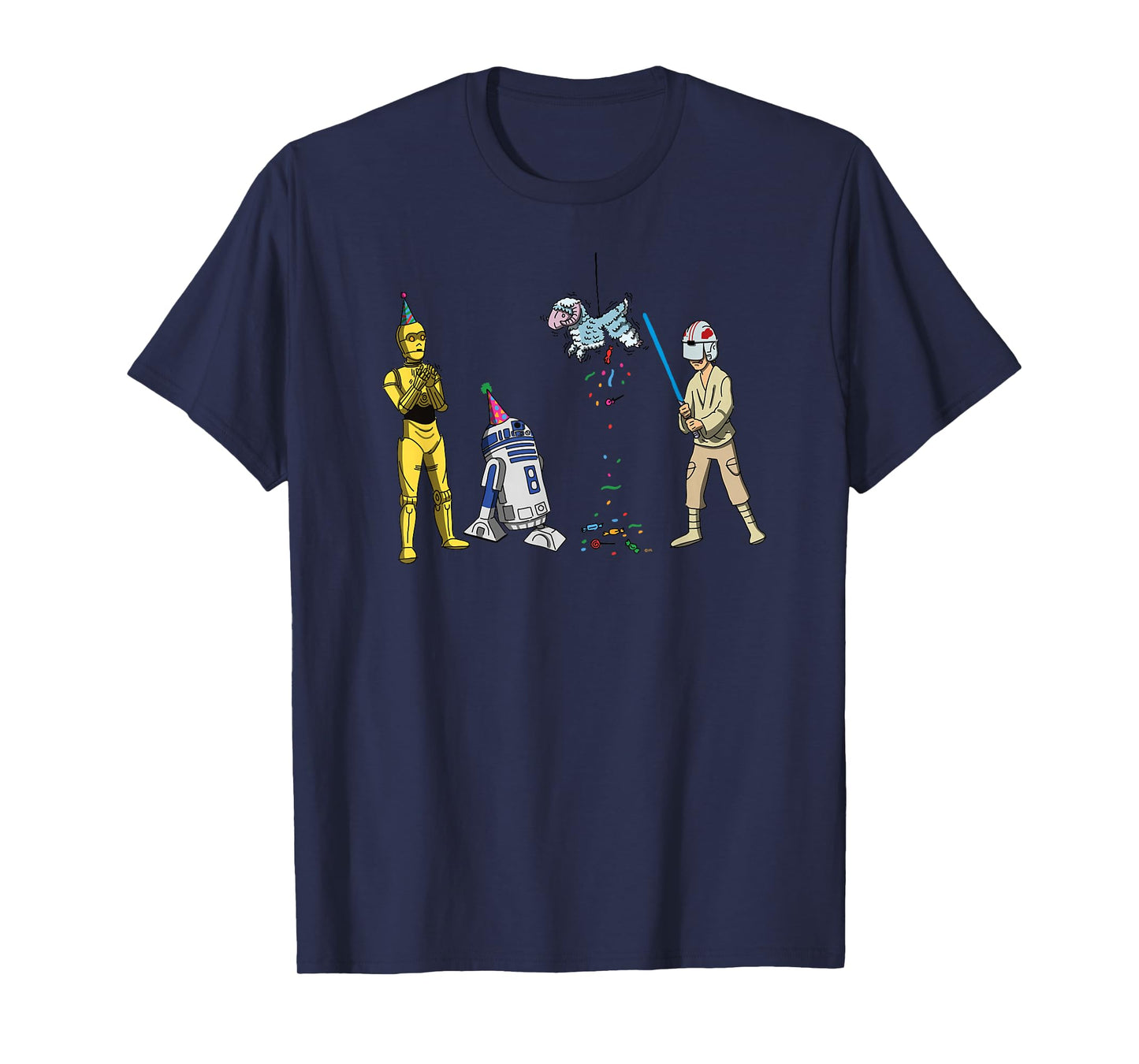 Star Wars Luke Skywalker Jedi Droids Tauntaun Piñata Funny T-Shirt