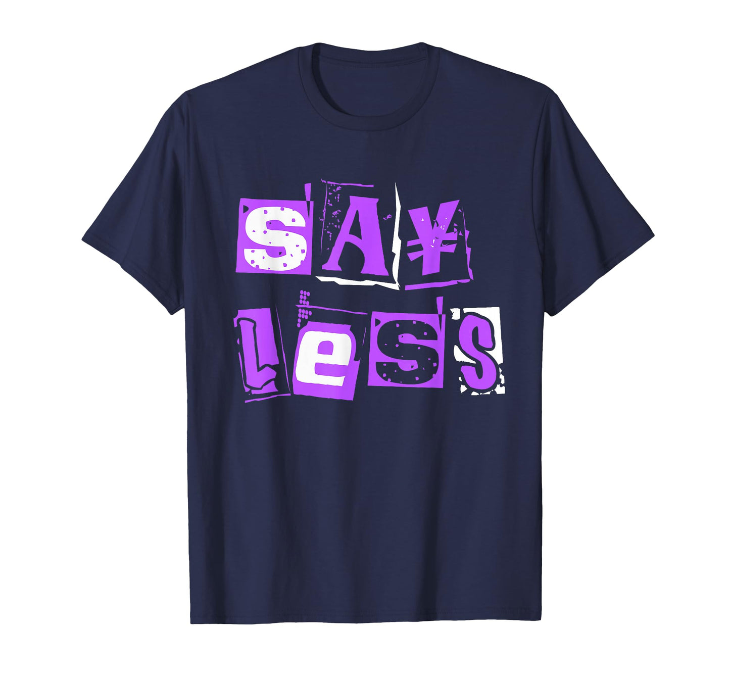 Purple Say Less Purple Color Graphic T-Shirt