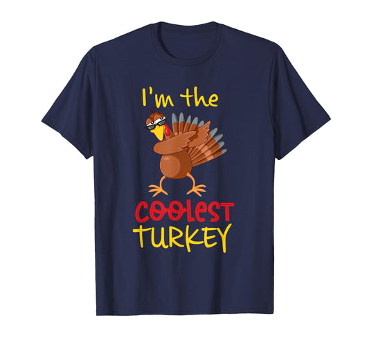 Coolest Turkey Matching Family Group Thanksgiving Party T-Shirt