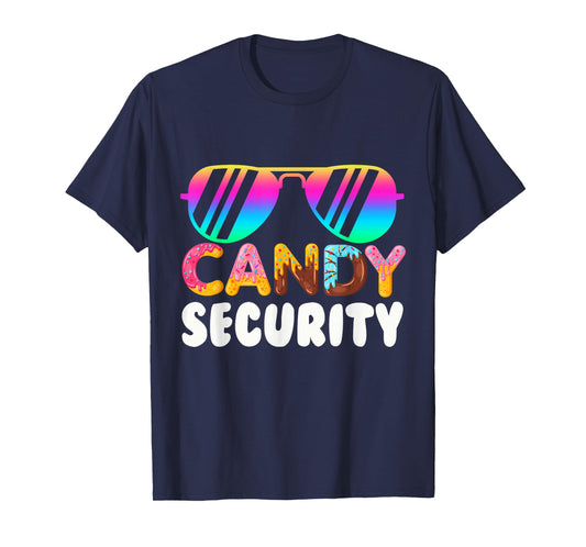 Candyland Candy Security Funny Candy Halloween Costume Adult T-Shirt