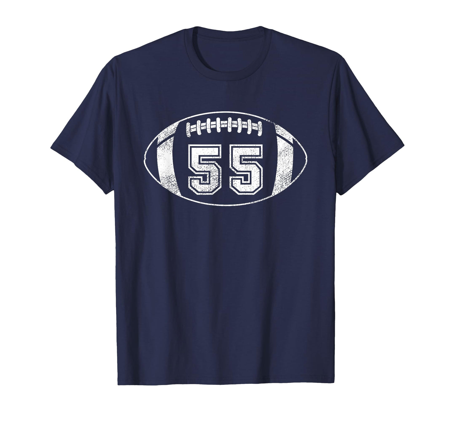 Football Player #55 Football Mom Dad Jersey 55 Varsity Team T-Shirt