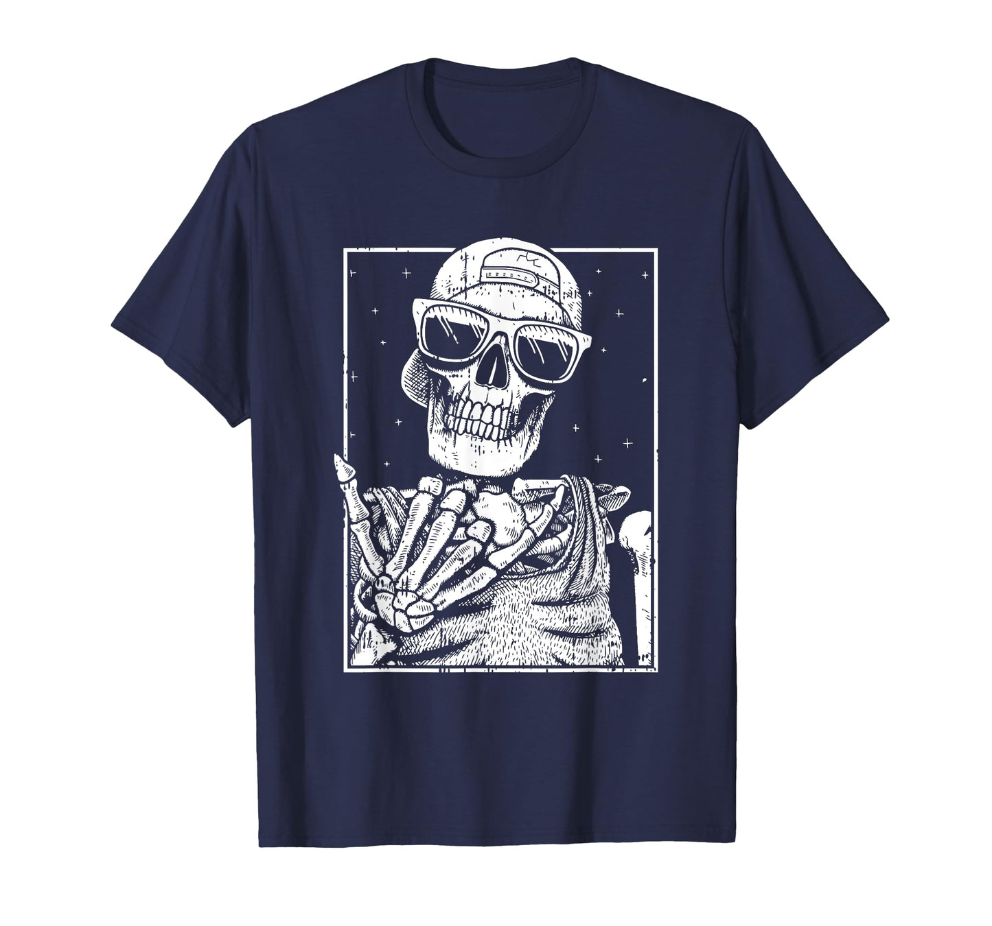 Skeleton Rock Hand Halloween Costume Cool Rock Music Rocker T-Shirt