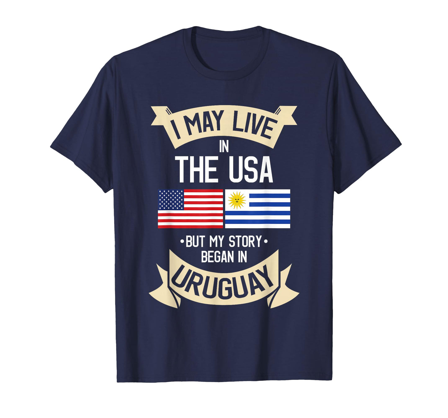 Uruguay American Flag USA Uruguayan Roots Gifts T-Shirt