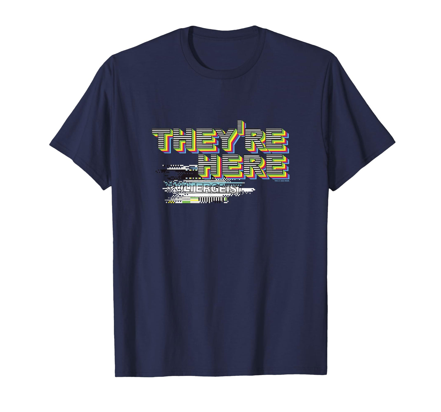 Poltergeist They're Here TV Static Letters Halloween T-Shirt