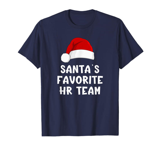 Christmas Santa's Favorite HR Team Funny Human Resources T-Shirt