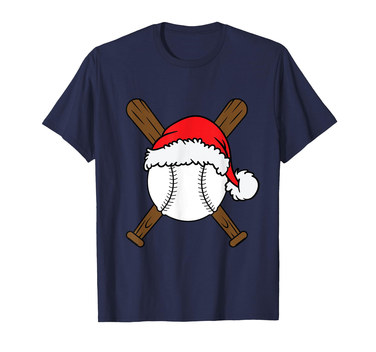 Christmas Baseball Player Santa Sports Design For Men Boys T-Shirt