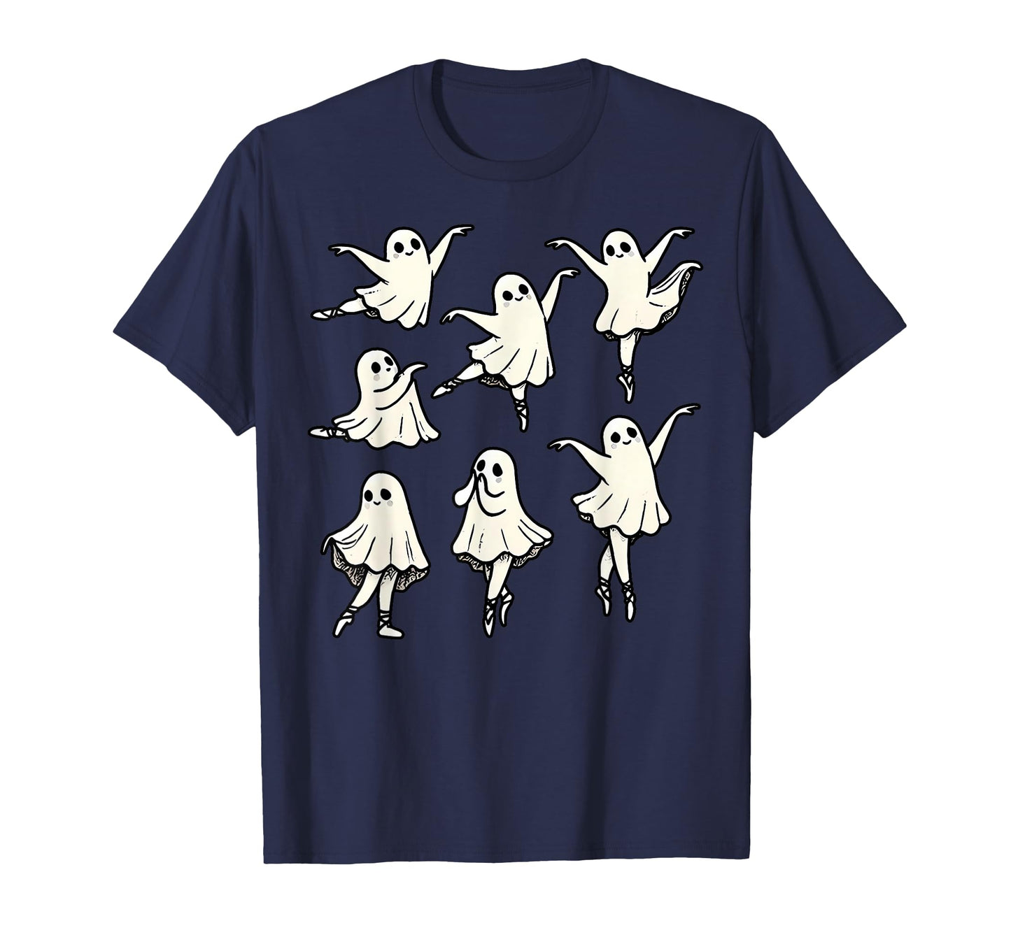 Ballet Ghost Ballet Dancer Spooky Dance Teacher Halloween T-Shirt