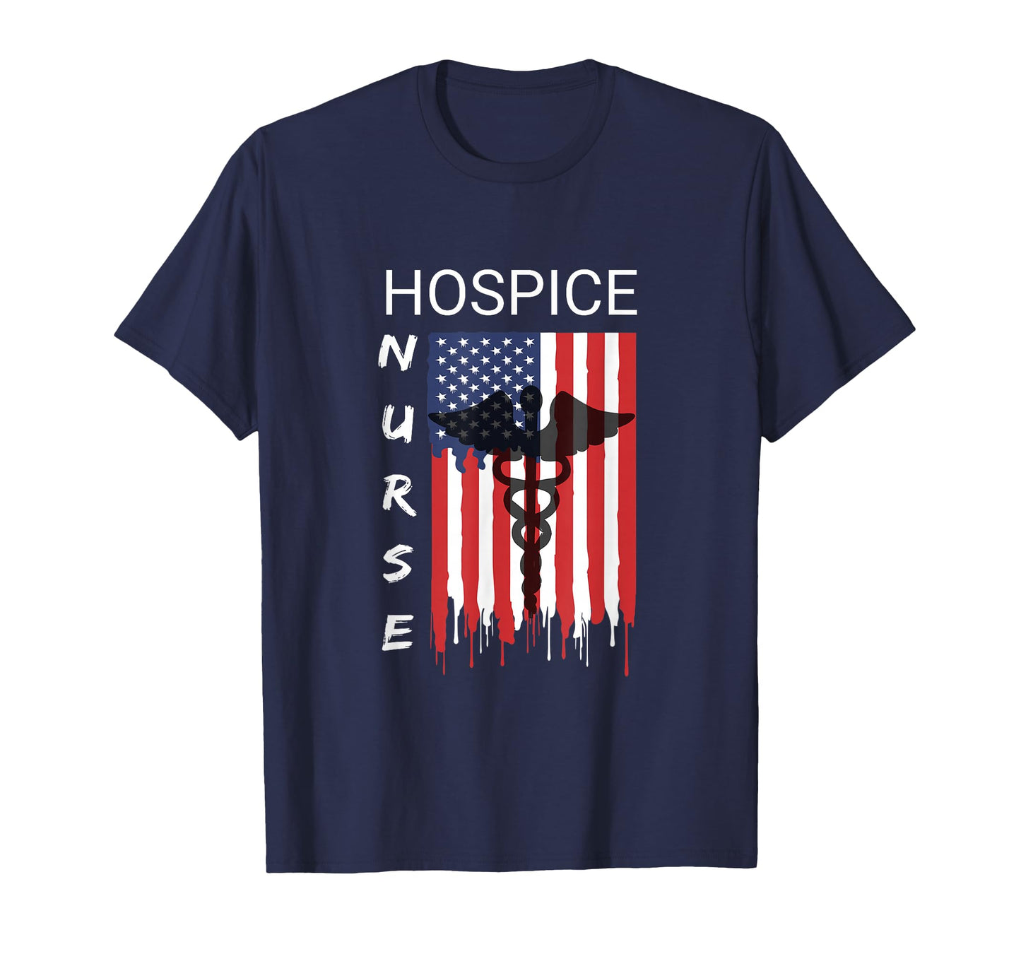 Hospice Nursing Proud & Cool US Flag Patriot Shirt T-Shirt