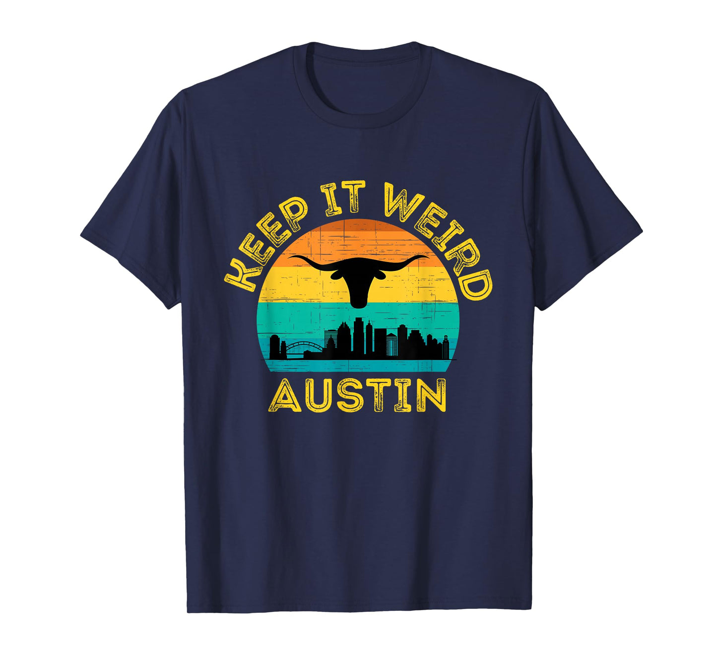Vintage Austin, Texas Keep It Weird Sunset T-Shirt
