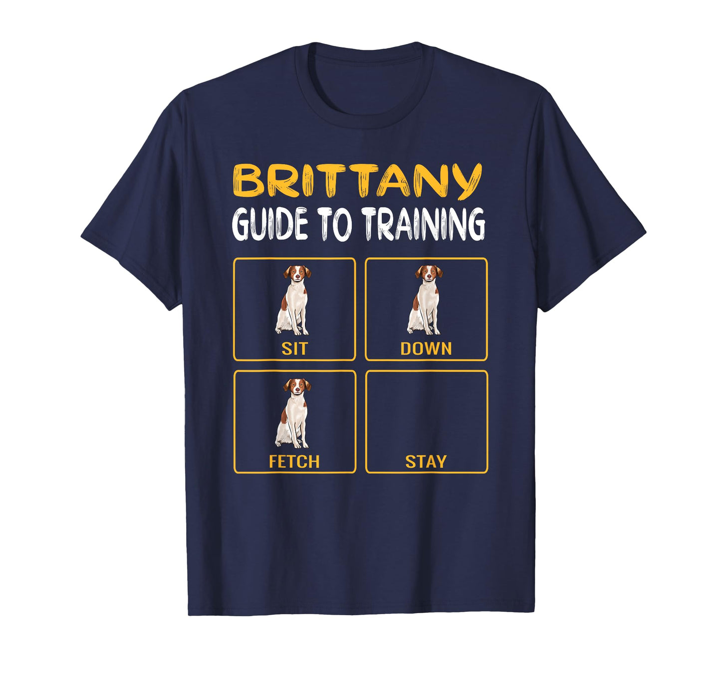 Funny Brittany Guide To Training Dog Trainer Obedience T-Shirt for Men Women