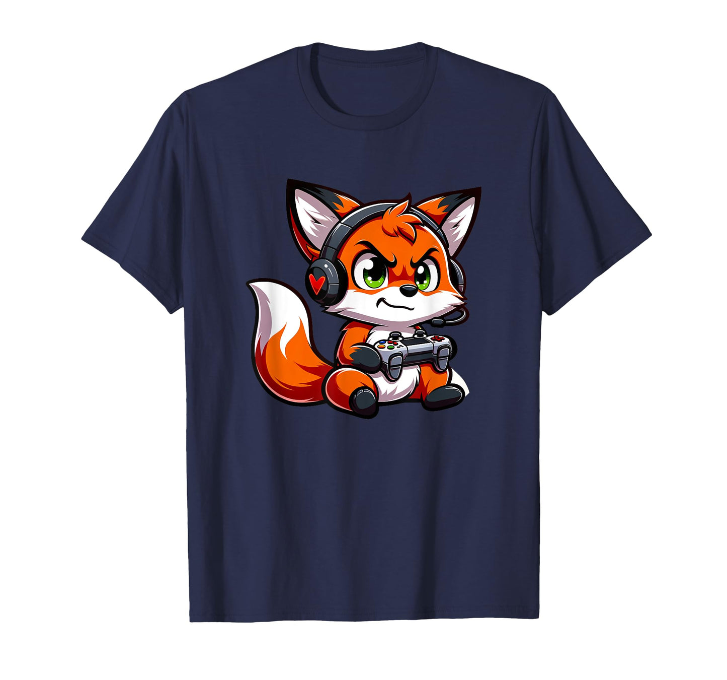 Funny Red Fox Gamer Video Games Boys Girls Kids T-Shirt