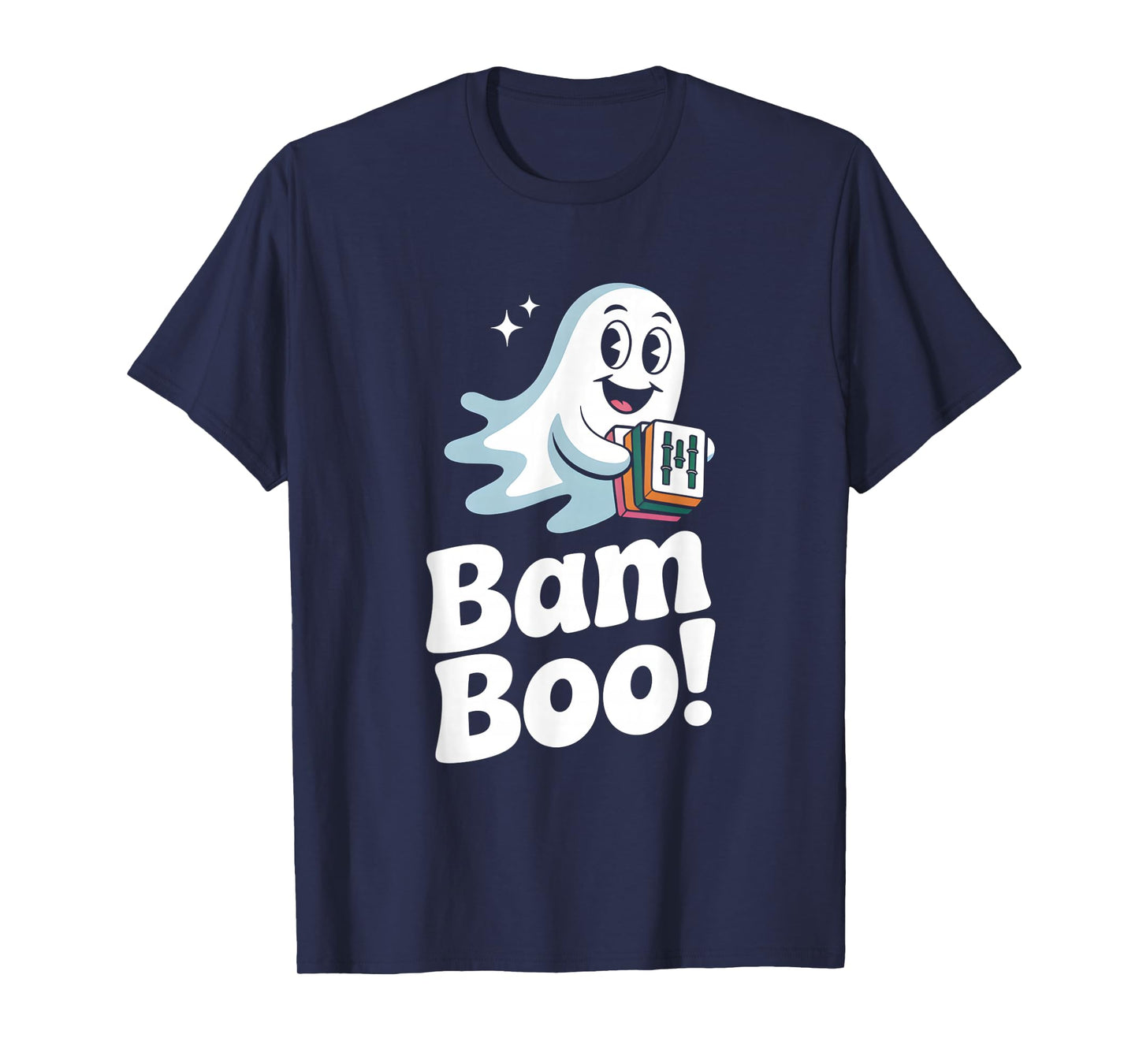 Bam Boo Halloween Ghost Mahjong T-Shirt