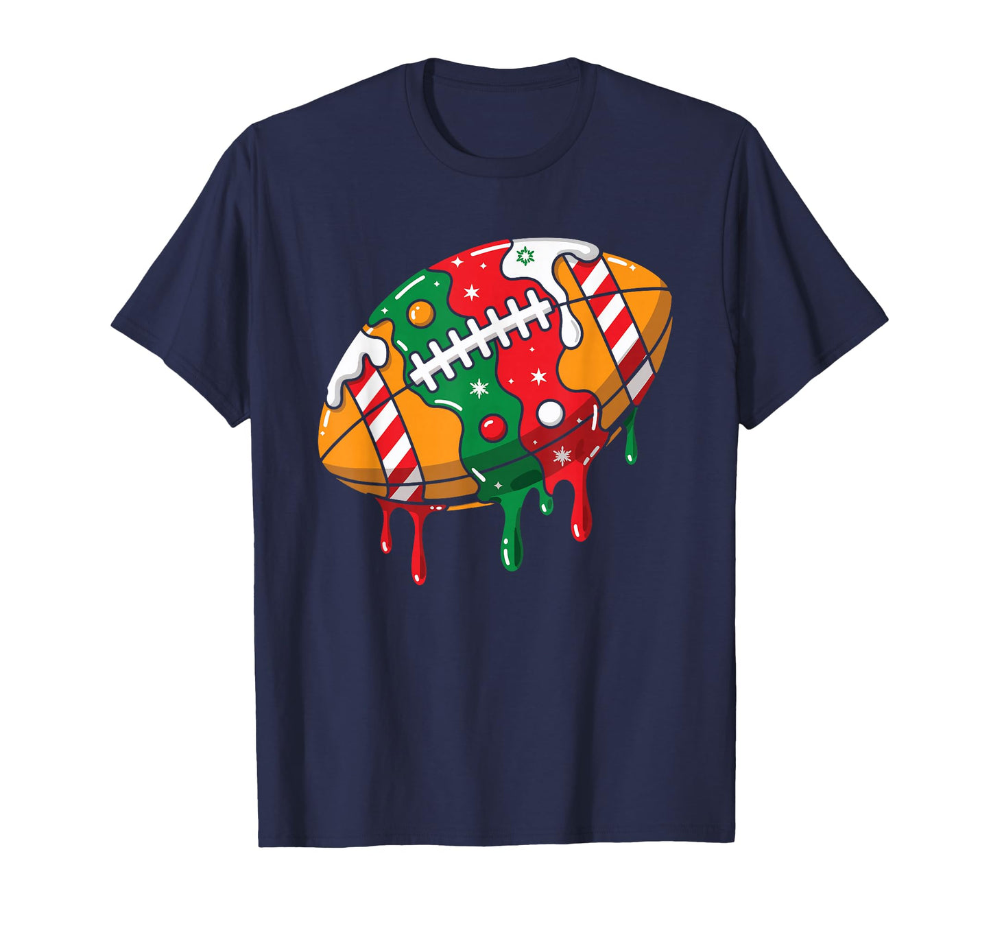 Football Christmas Drip T-Shirt