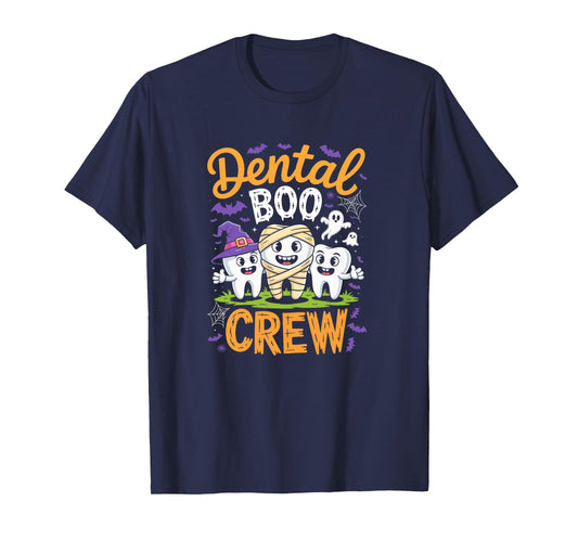 Dental Boo Crew Shirt Funny Men Women Kids Halloween Costume T-Shirt