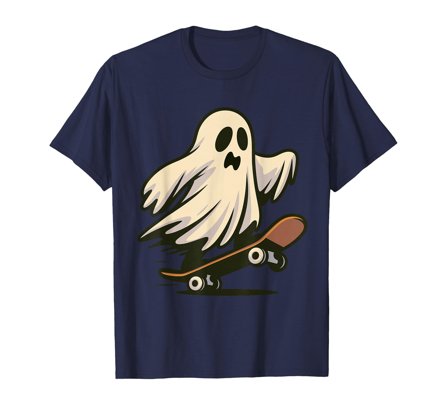 Funny Ghost Skateboard Halloween Skateboarding T-Shirt