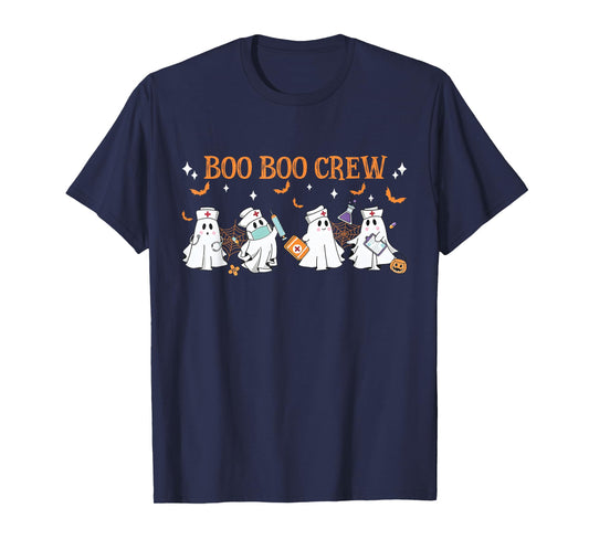 Boo Boo Crew Nurse Funny Ghost Women Halloween Nurse T-Shirt