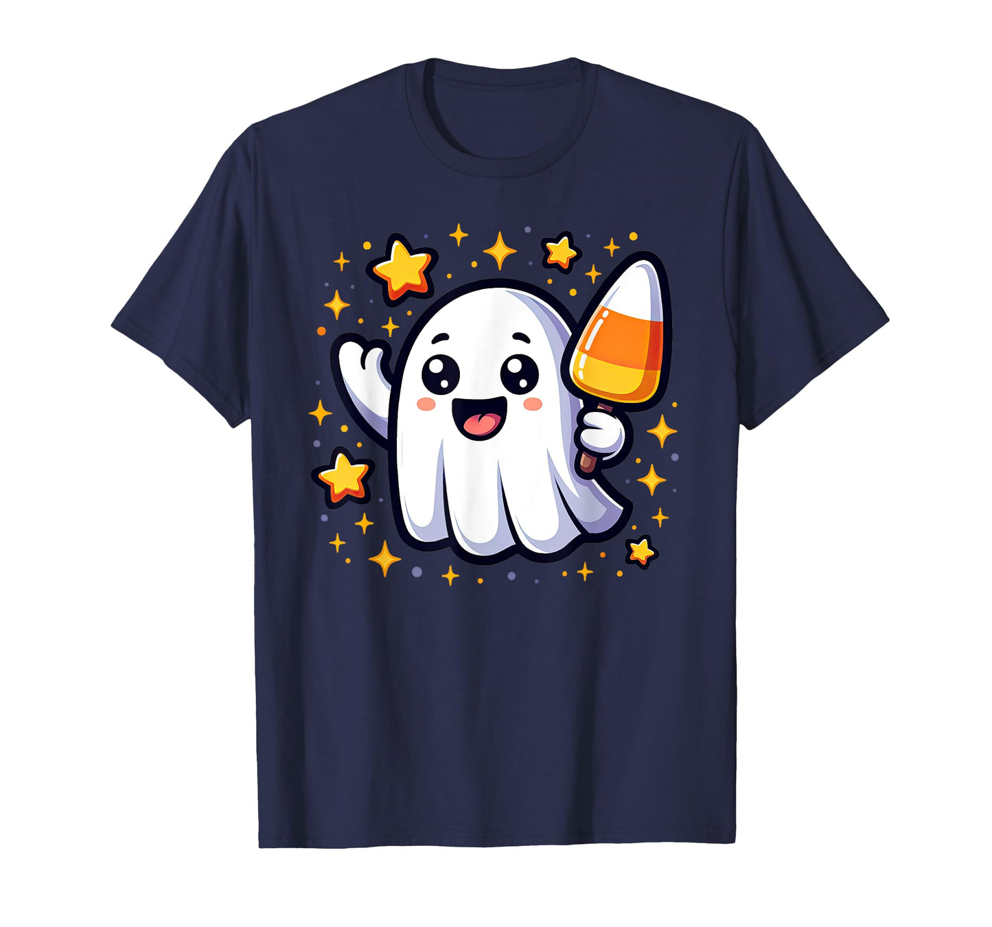 Cute Halloween Ghost Candy Corn Kids and Halloween Lovers T-Shirt