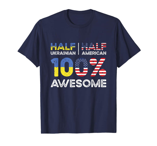Ukrainian American Patriot USA Grown Ukraine US Flag T-Shirt