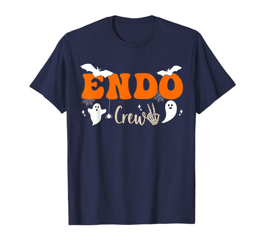 Halloween Endoscopy Crew Ghosts Pumpkin ENDO Nurse Squad T-Shirt